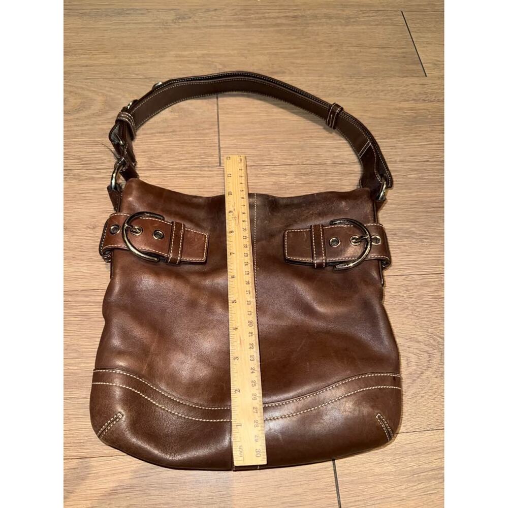 COACH 1453 SoHo Slim Brown Leather Shoulder Hand Bag Purse 90s Y2K EUC - Picture 2 of 10